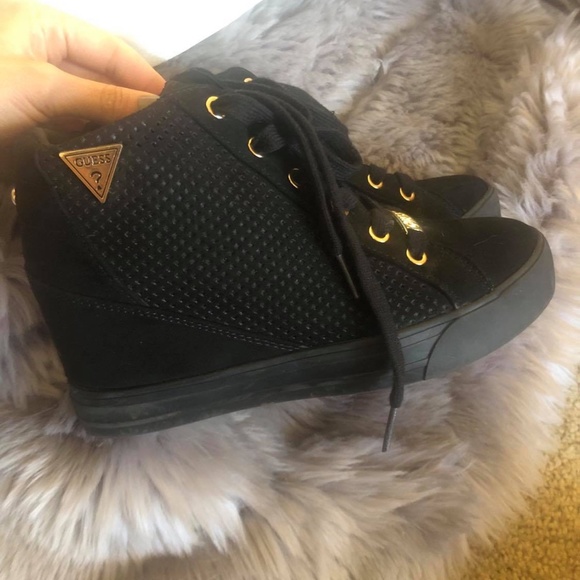GUESS Shoes - GUESS Hidden-Wedge High-Top Sneakers